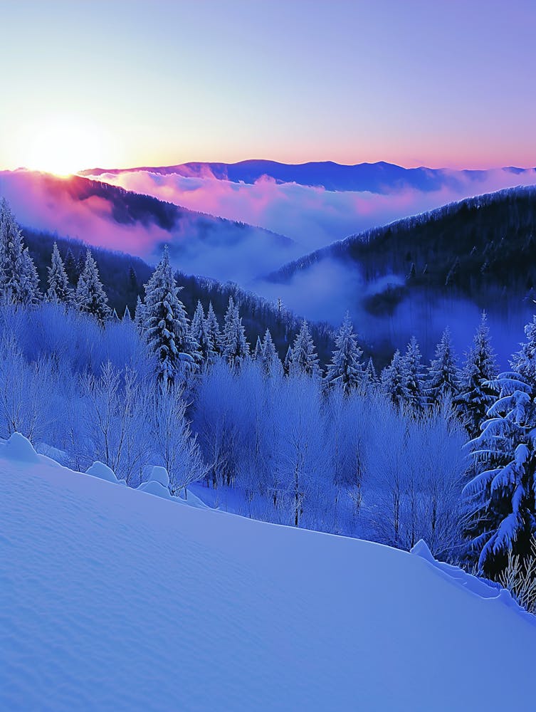 Sunrise In The Mountains