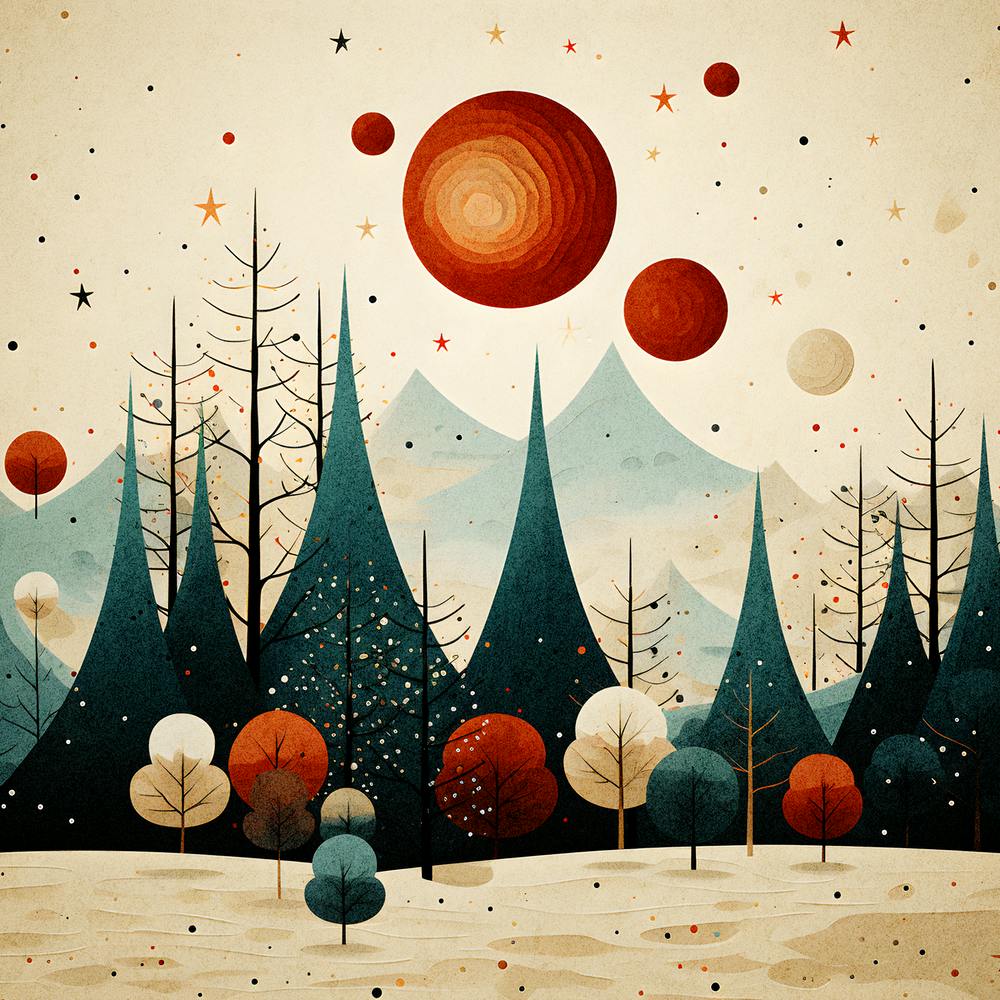 Abstract Tree Of Festive Joy