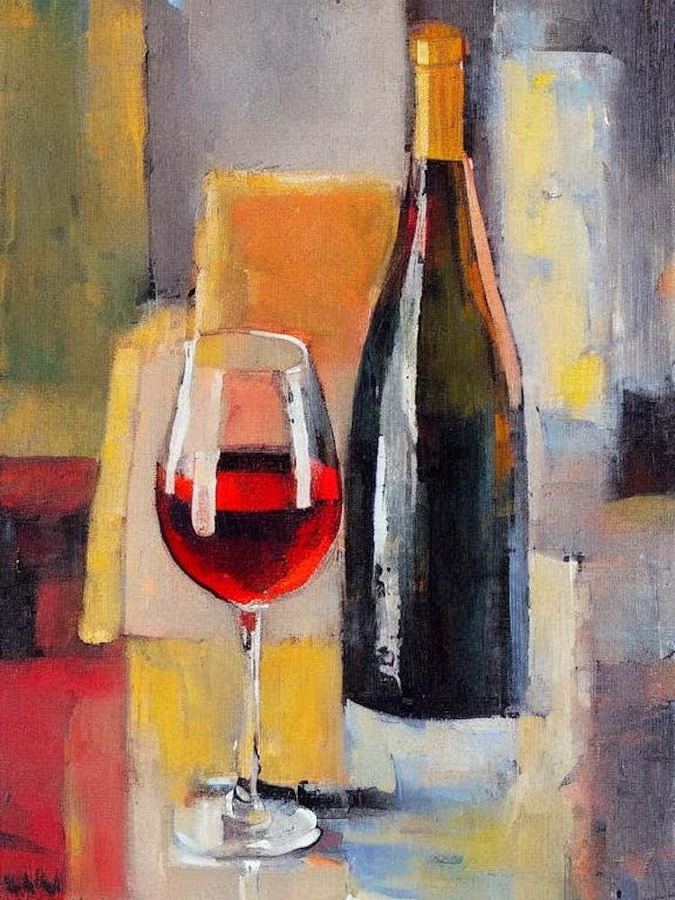 Gruner Veltliner 1 Oil Painting Cocktail Poster