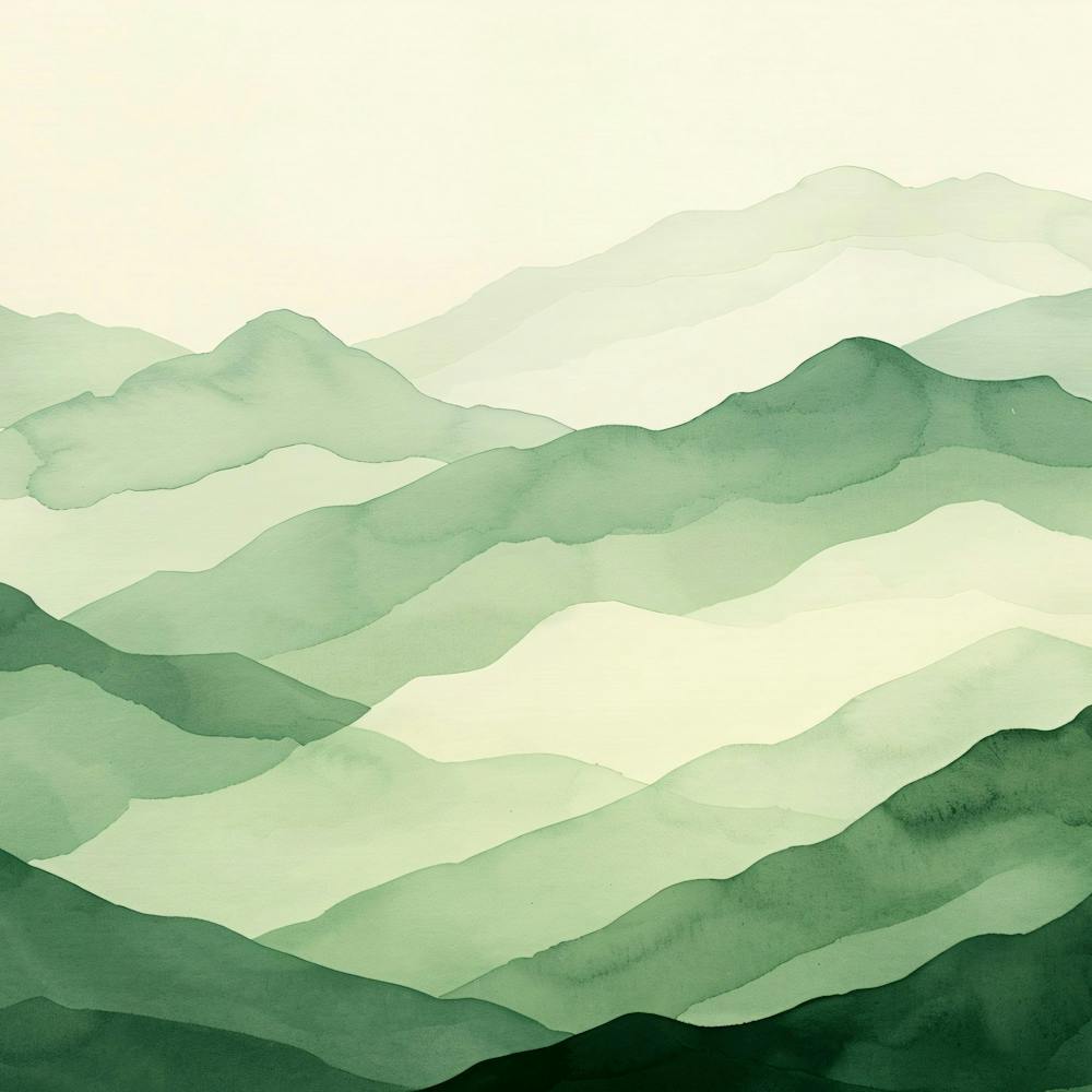 Editorial Art White Background Smoky Mountains