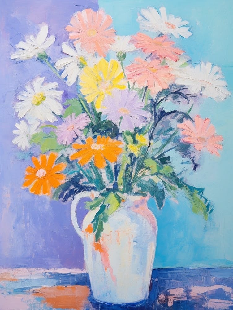 Flower Painting Fauvist Style Cineraria 2