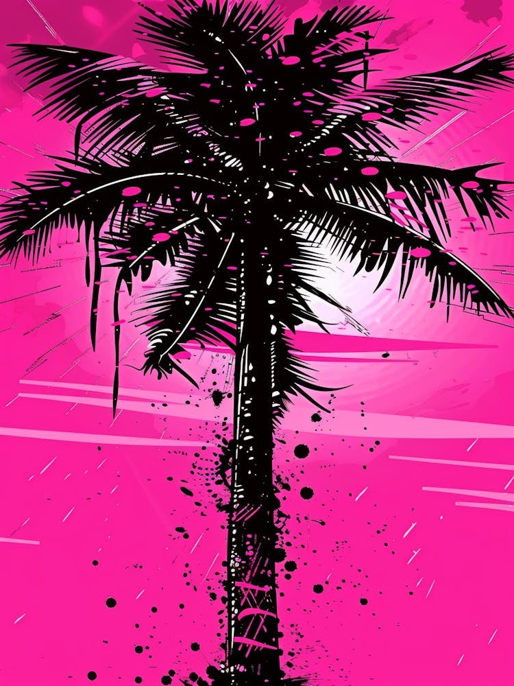 Palm Tree In Pink