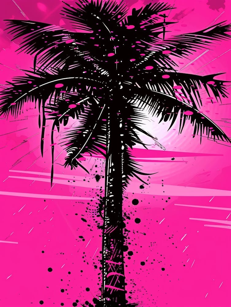 Palm Tree In Pink