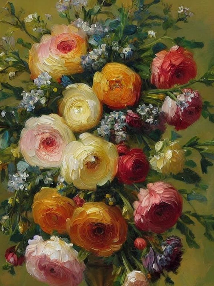 Ranunculus Painting 4 Flower