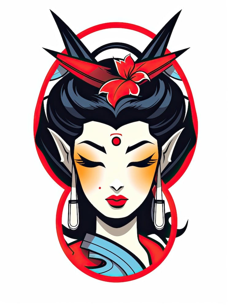 Geisha Minimal Illustration 3