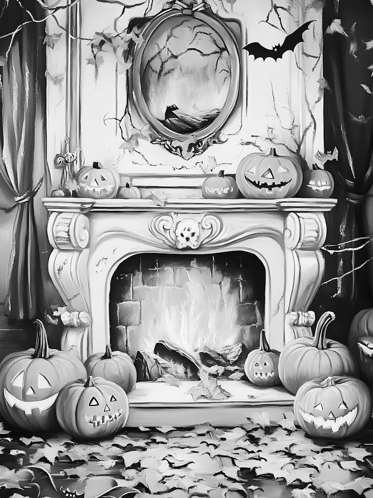 Halloween Fireplace 1