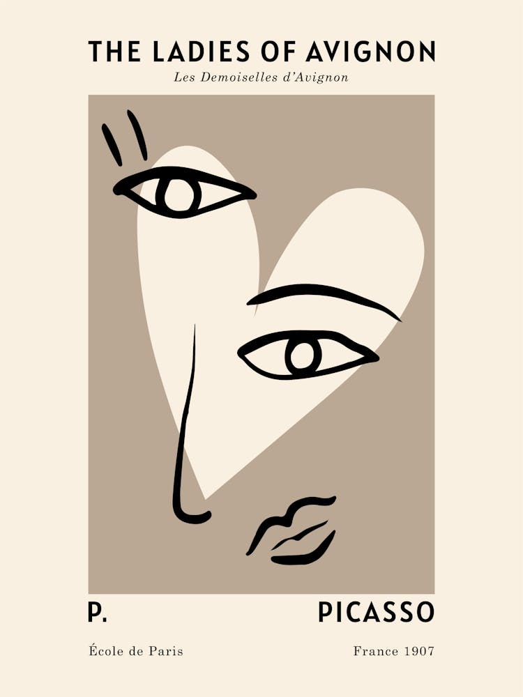 Picasso Inspired Ladies Of Avignon Beige