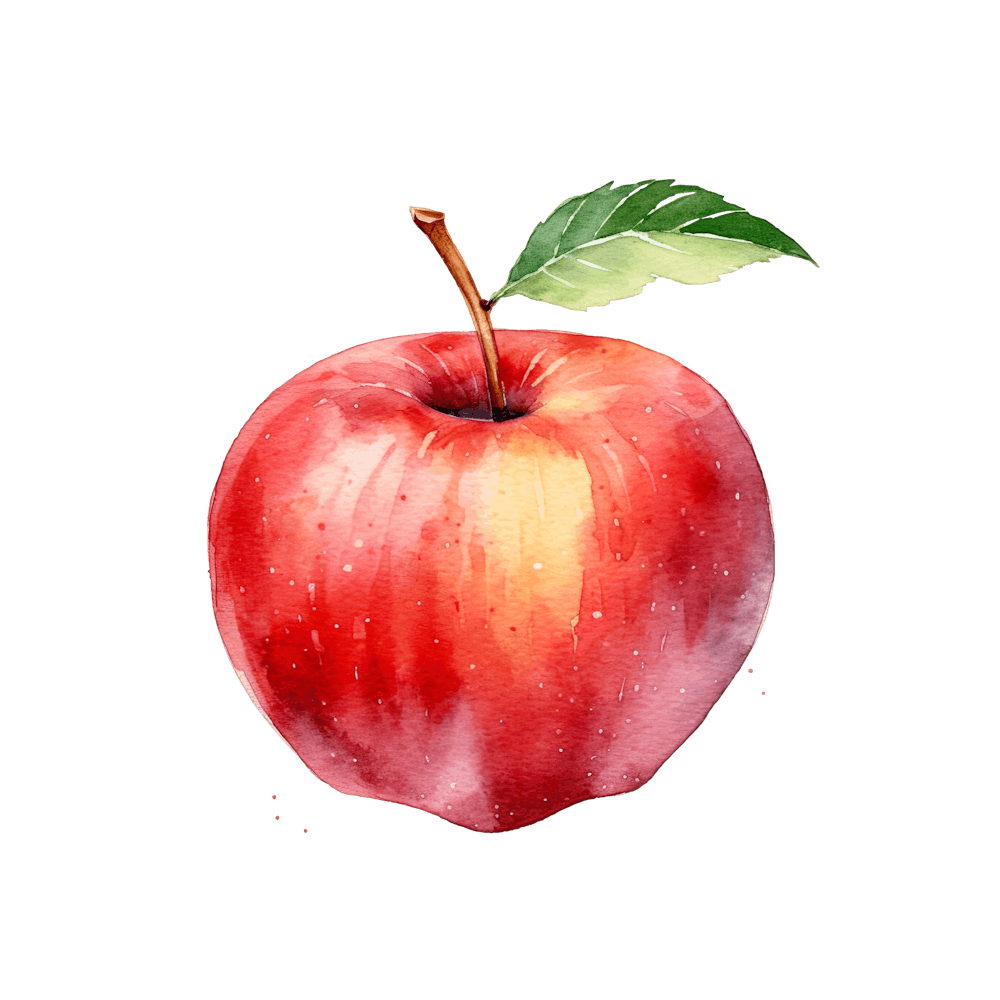 Watercolor Apple