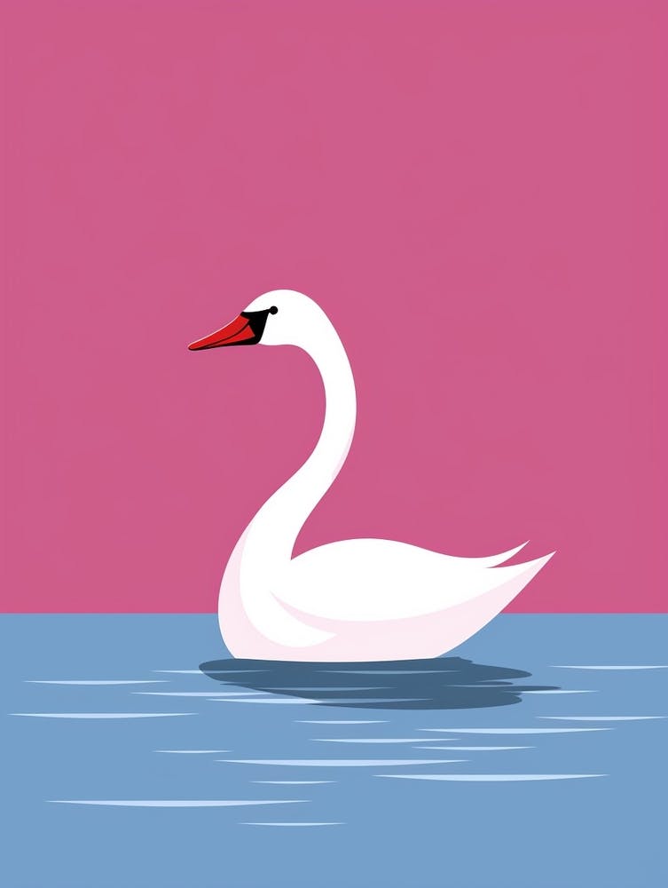 Minimalist Swan 2 Illustration