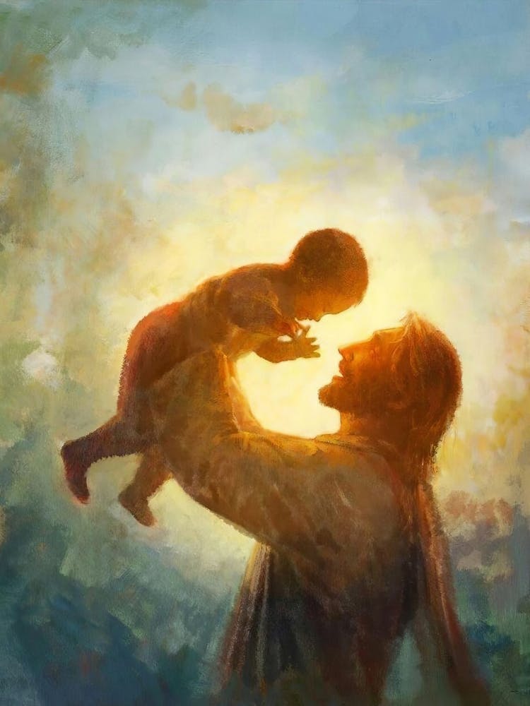 Heaven S Gift, Baby Christ Painting, Christian Art Canvas, Digital Christ Image, Baby Christ Painting, Jesus Christ Prints, Lds Canvas Art