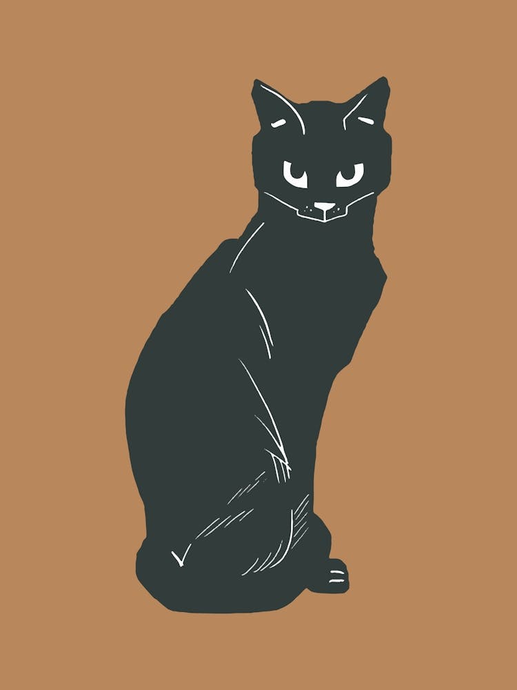 Black Cat Halloween Poster