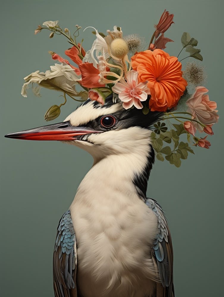 Bird With A Flower Crown Common Tern 2