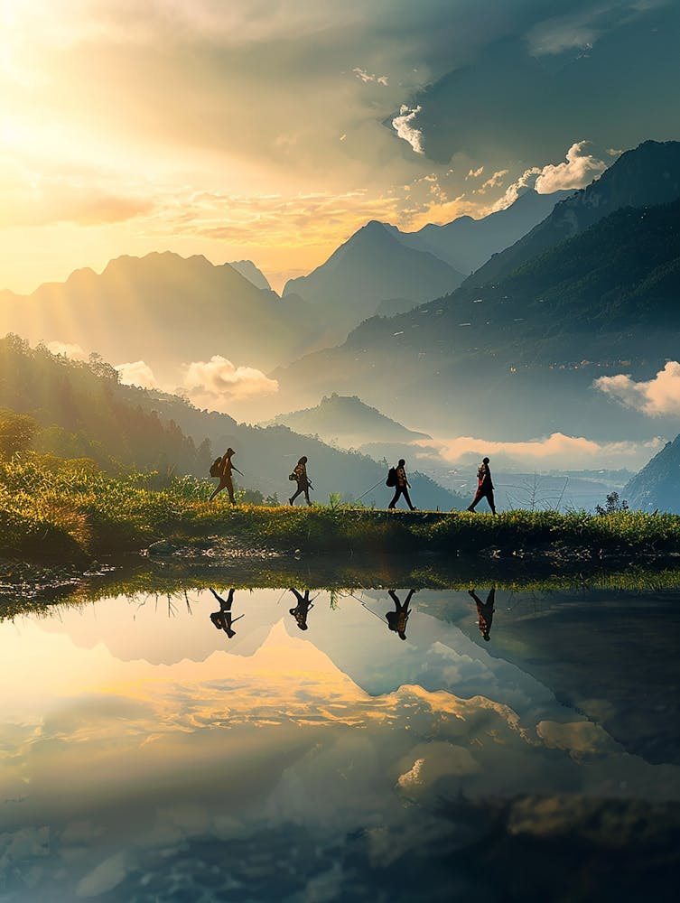 Sunrise In The Mountains 1