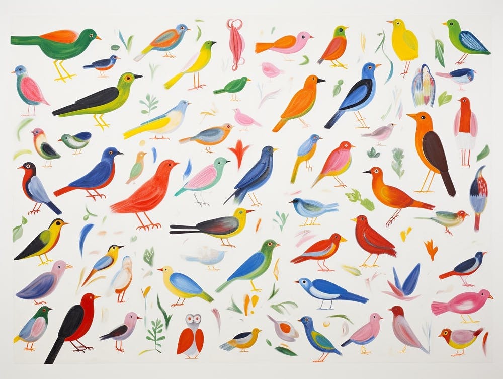 Colourful Bird Painting 4