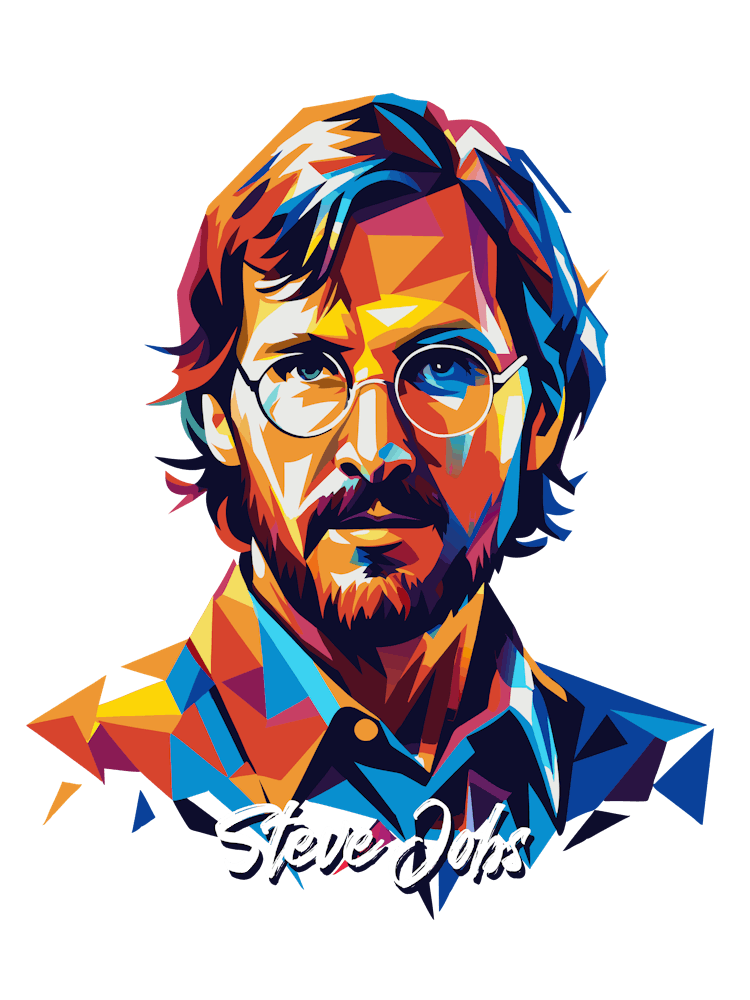 Steve Jobs 01 Portrait WPAP Pop Art