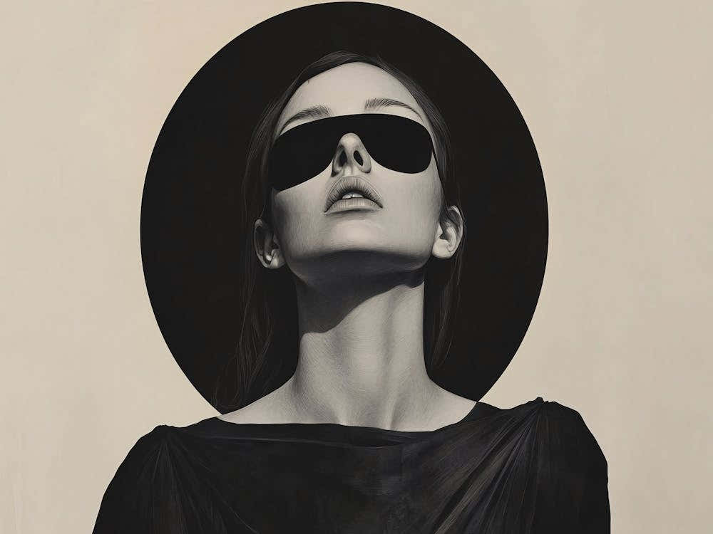 Black And White Portrait Of A Woman 14