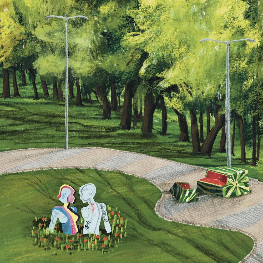 Park Landscape Alley In Kyiv Square