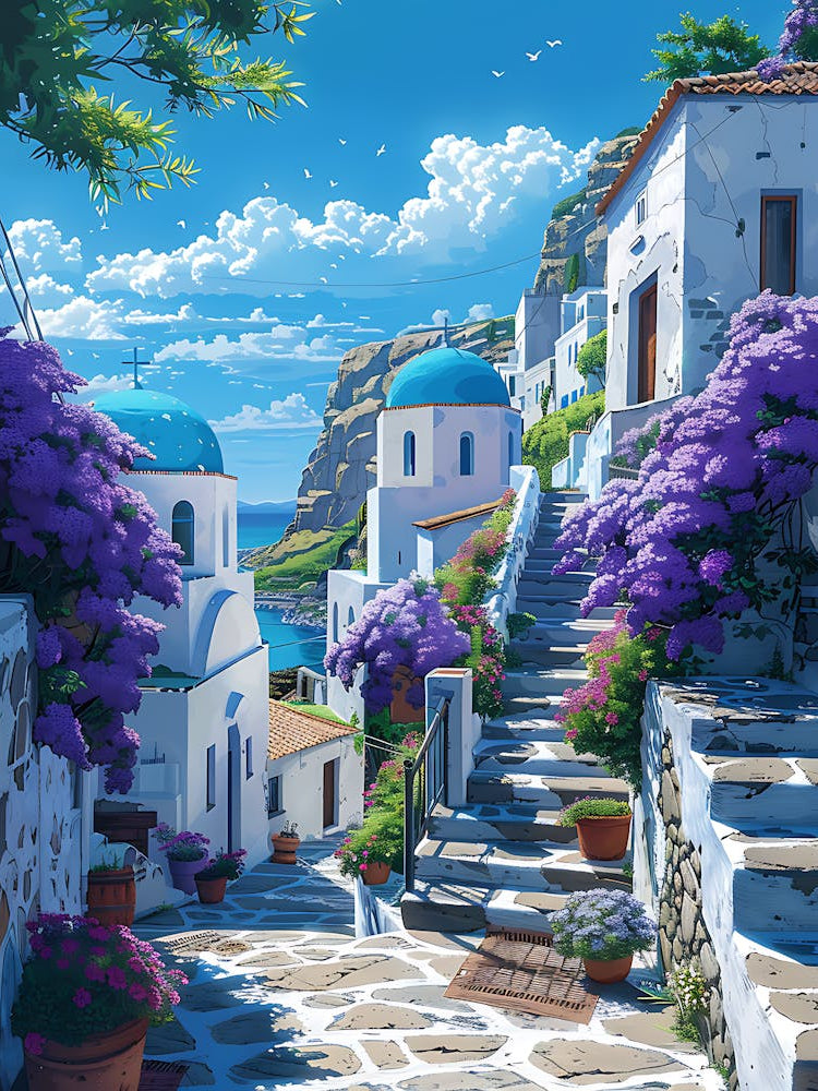 Beautiful Santorini Greece Wall Art 12