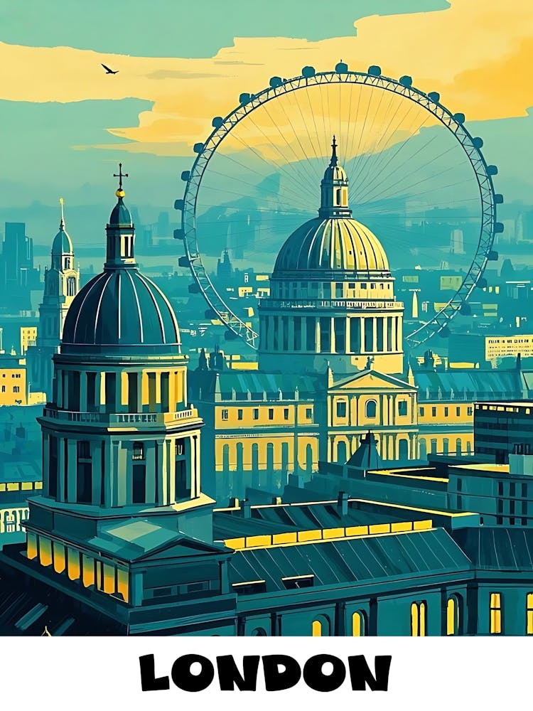 London Vintage Travel Poster 6