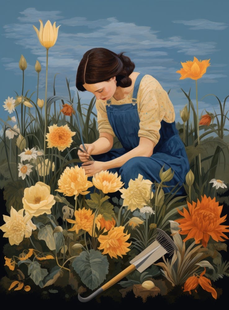Girl In The Garden 1