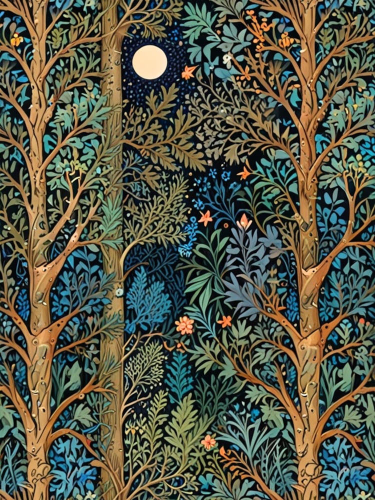 William Morris Moonlight In The Forest 212