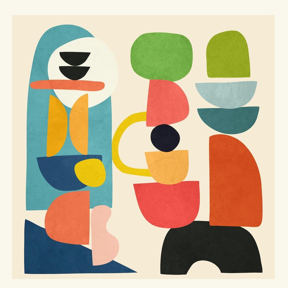 Minimal Abstract Shapes Art 3