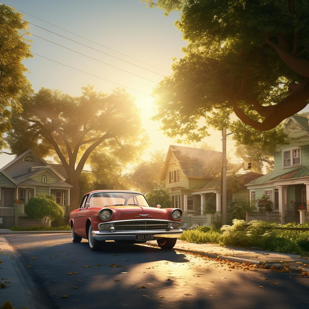 Classic Car On A Street