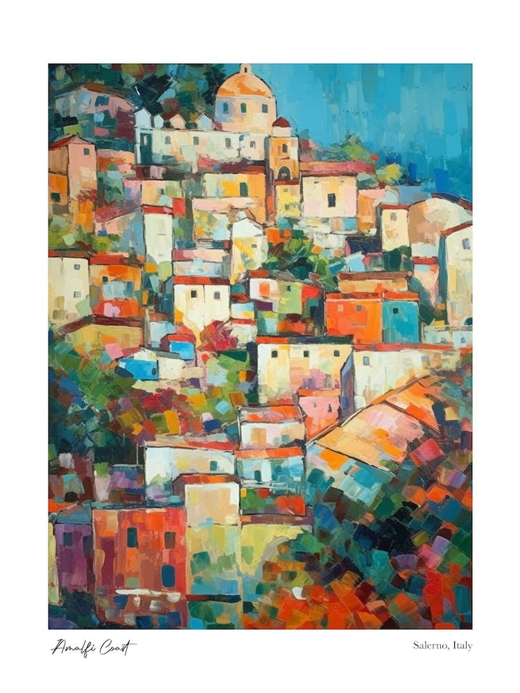 Amalfi Coast, Salerno Italy Monet Style 1