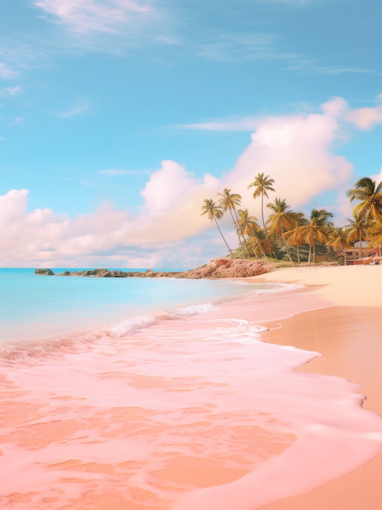 Jolly Beach Antigua Turquoise And Pink Tones 1