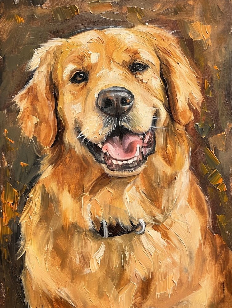 Golden Retriever Acrylgemälde 7