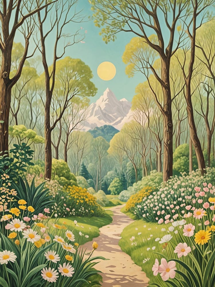 Spring Path In The Woods