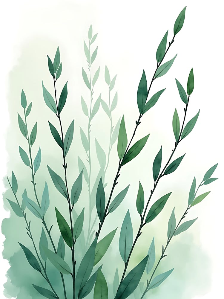 Modern Minimalist Floral Line Drawing
