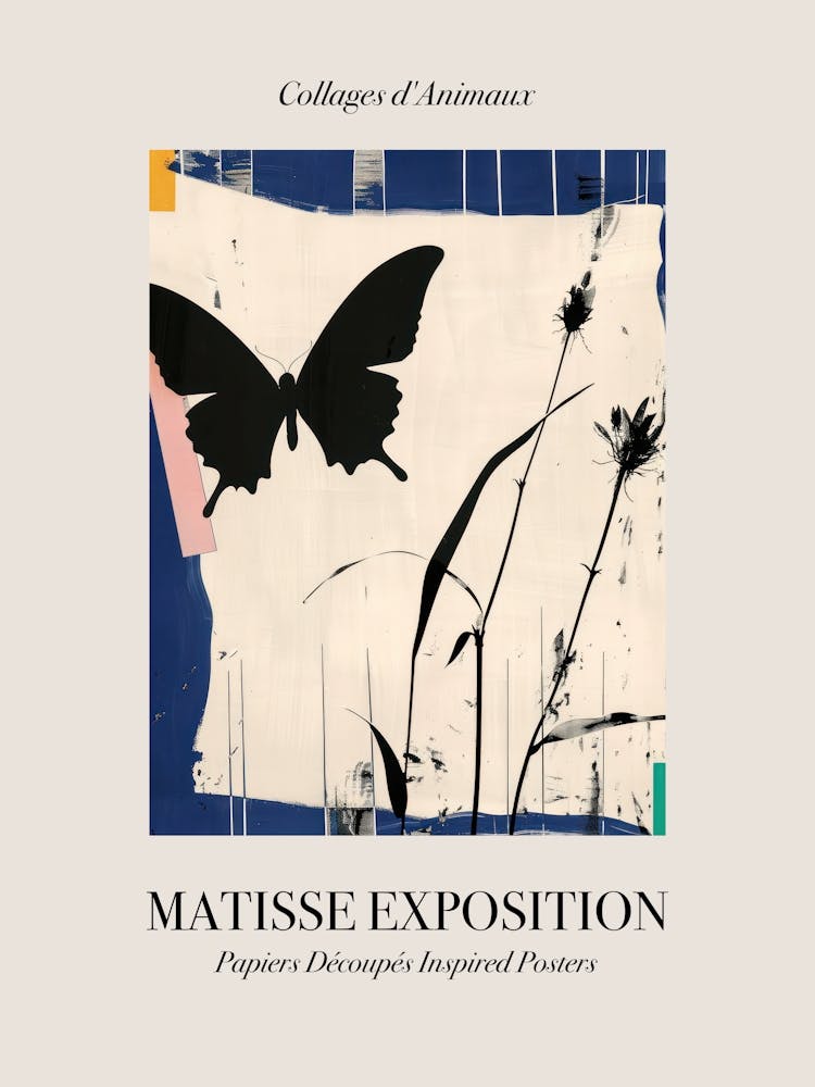 Butterfly 1 Matisse Inspired Exposition Animals Poster