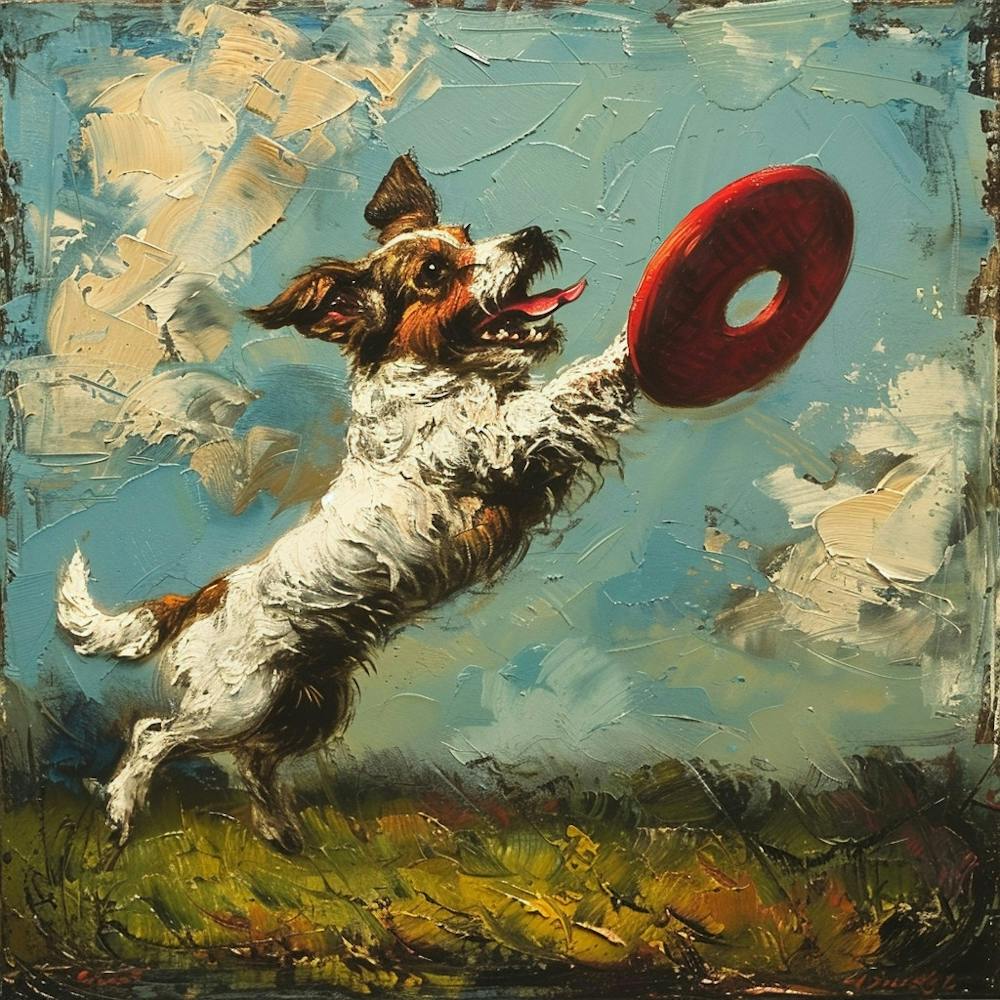 Dog Catching Frisbee 2