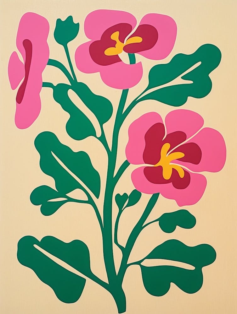 Cut Out Style Flower Art Sweet Pea 4