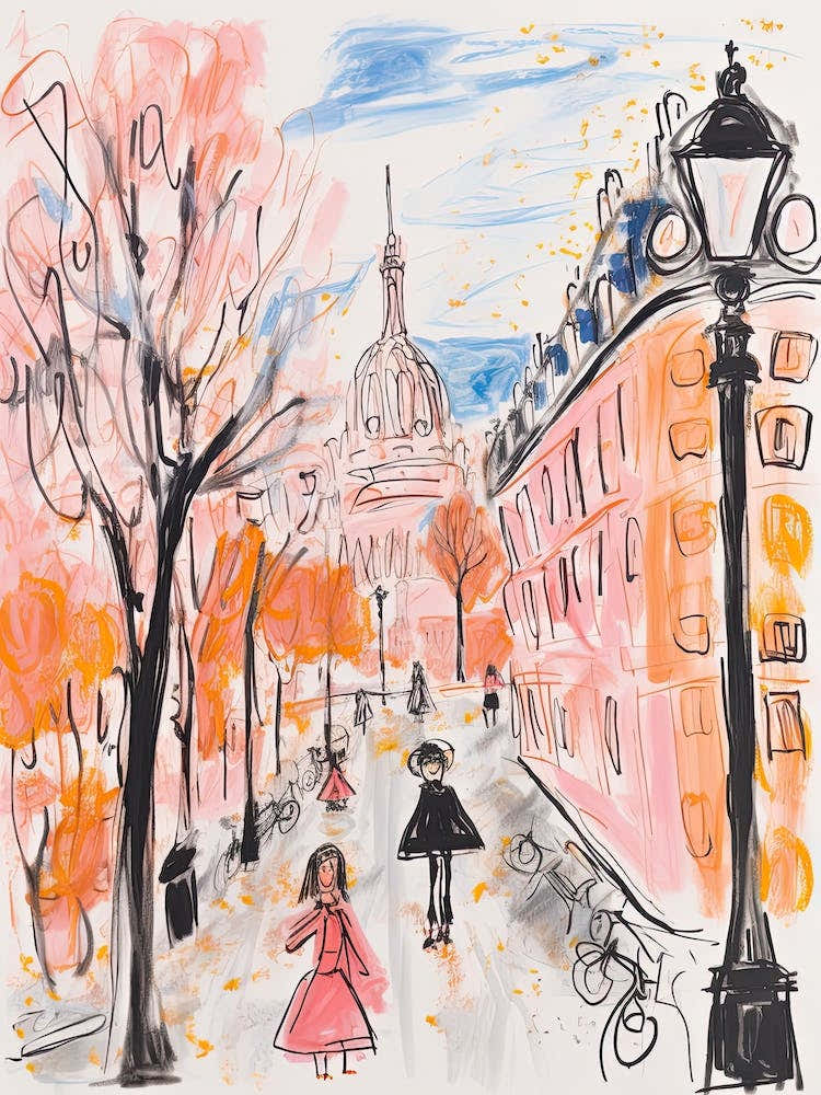 Paris, Dreamy Storybook Illustration 3
