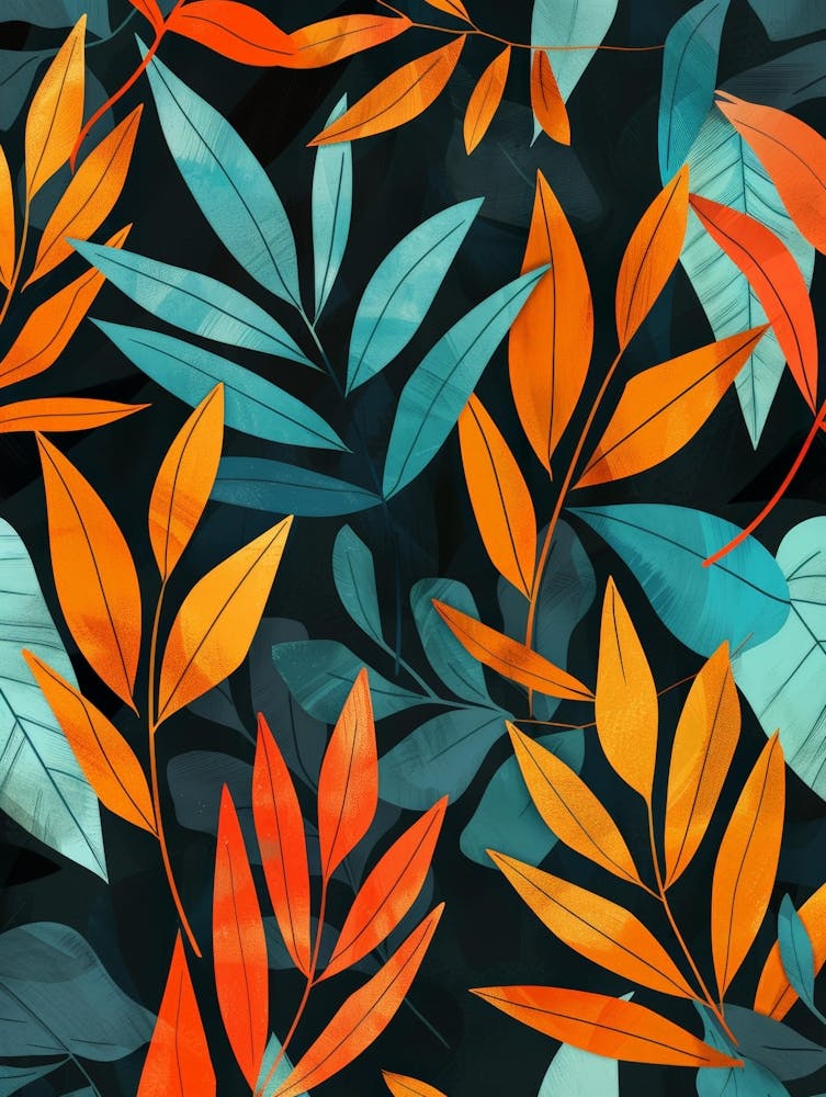 Abstract Leaves Pattern 4