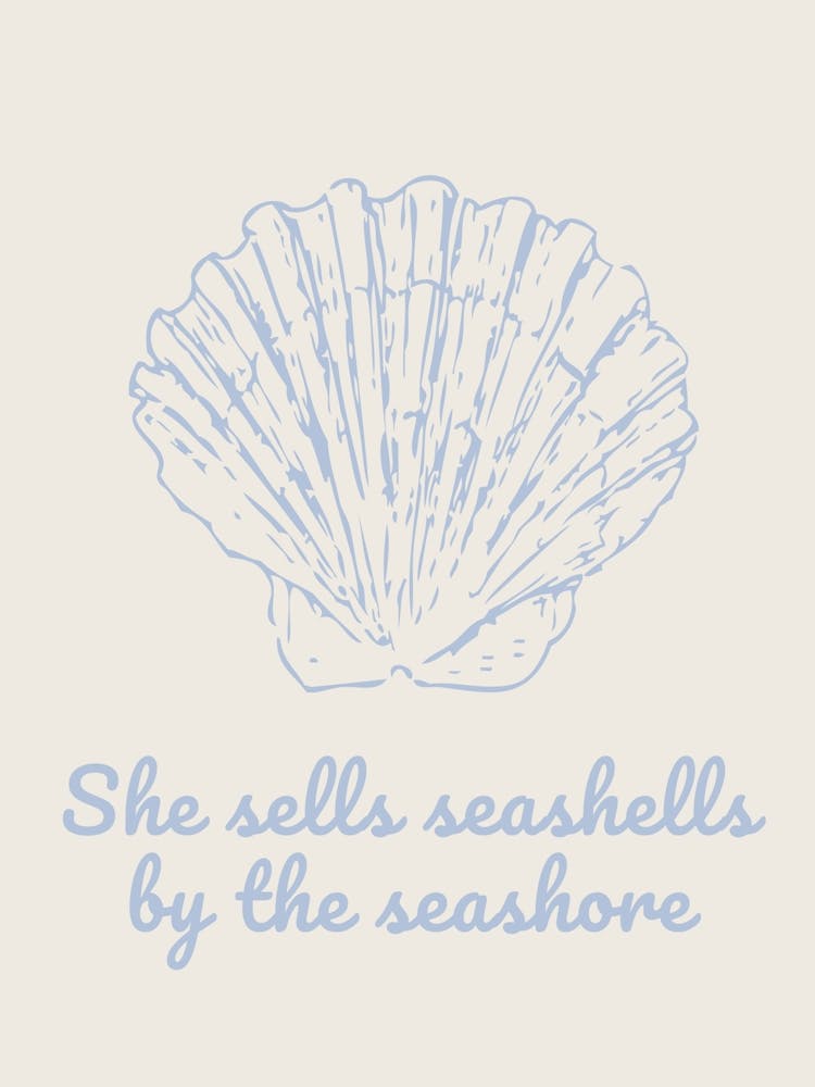 She Sells Seashells Parchment