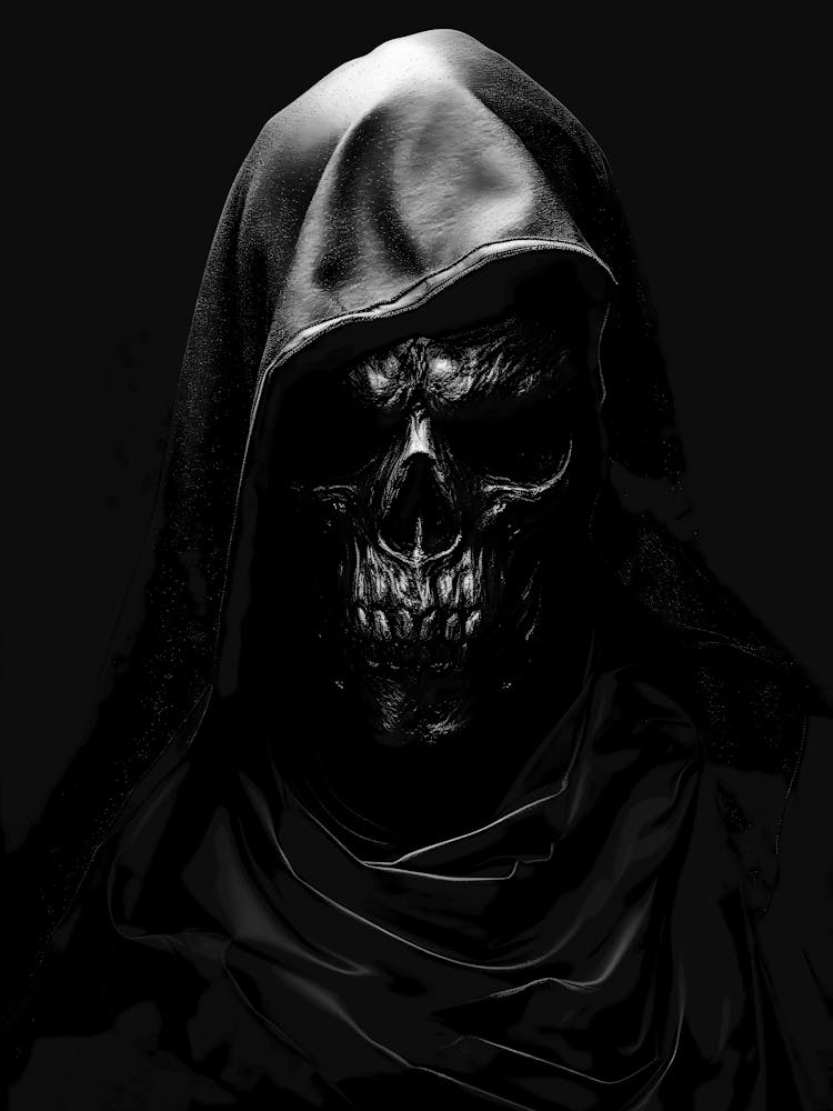 Black And White Skull 3