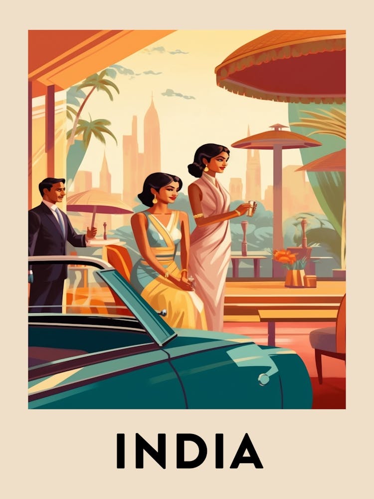 Vintage Travel Poster India 6