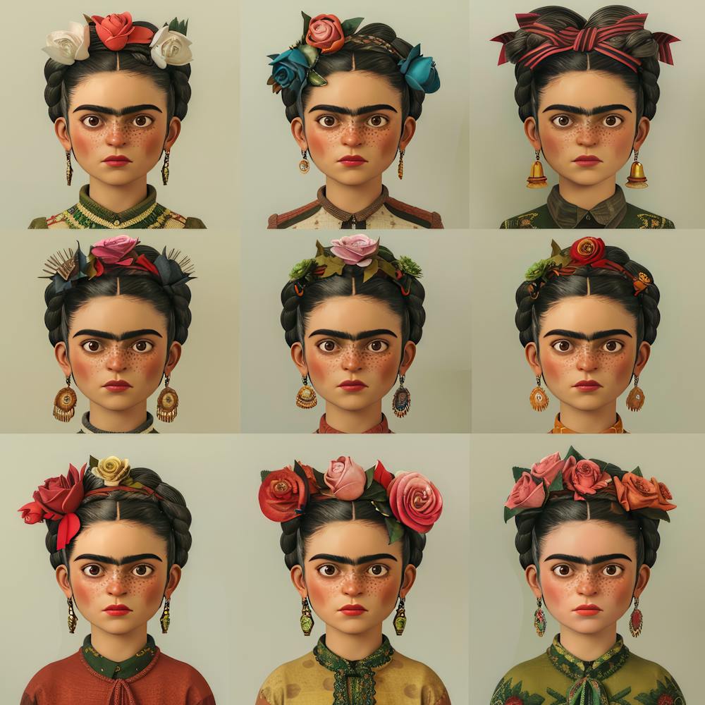 Aspects of Frida Kahlo in Avatars