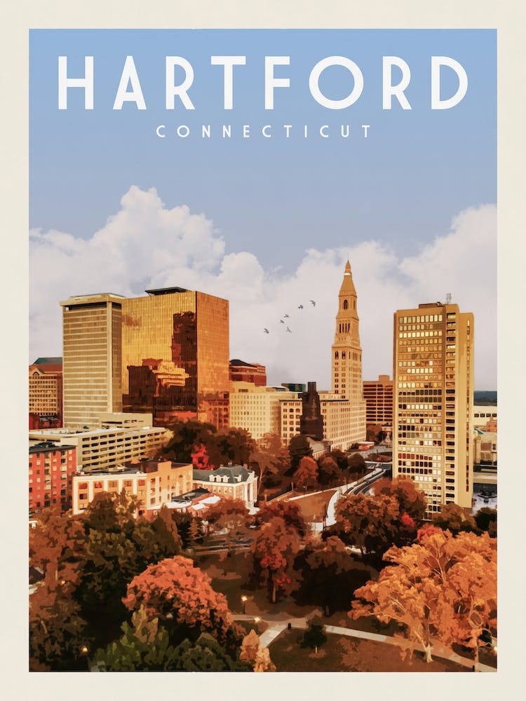 Hartford Connecticut Travel Poster