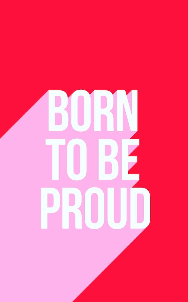 Born To Be Proud Girl Power Pink And Red