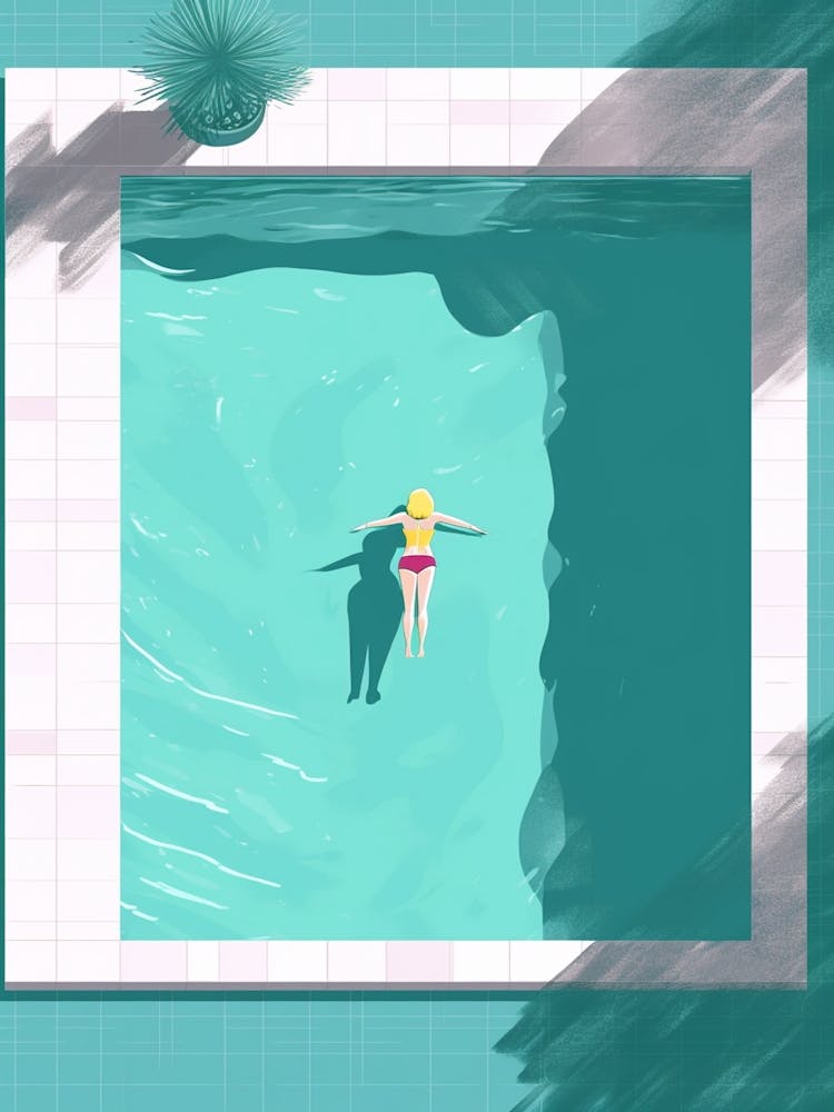 Summer Pool Top View 2