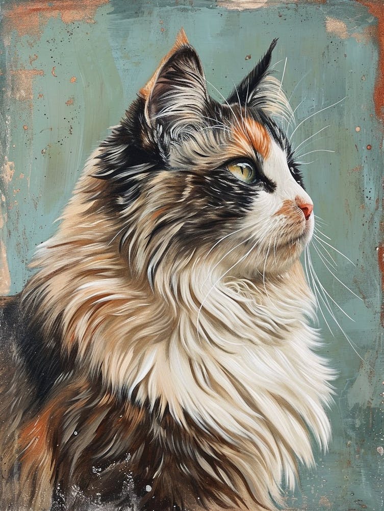 Ragdoll Cat Relief Illustration 4