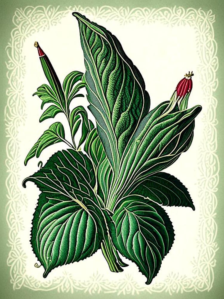 Comfrey Herb Vintage Botanical