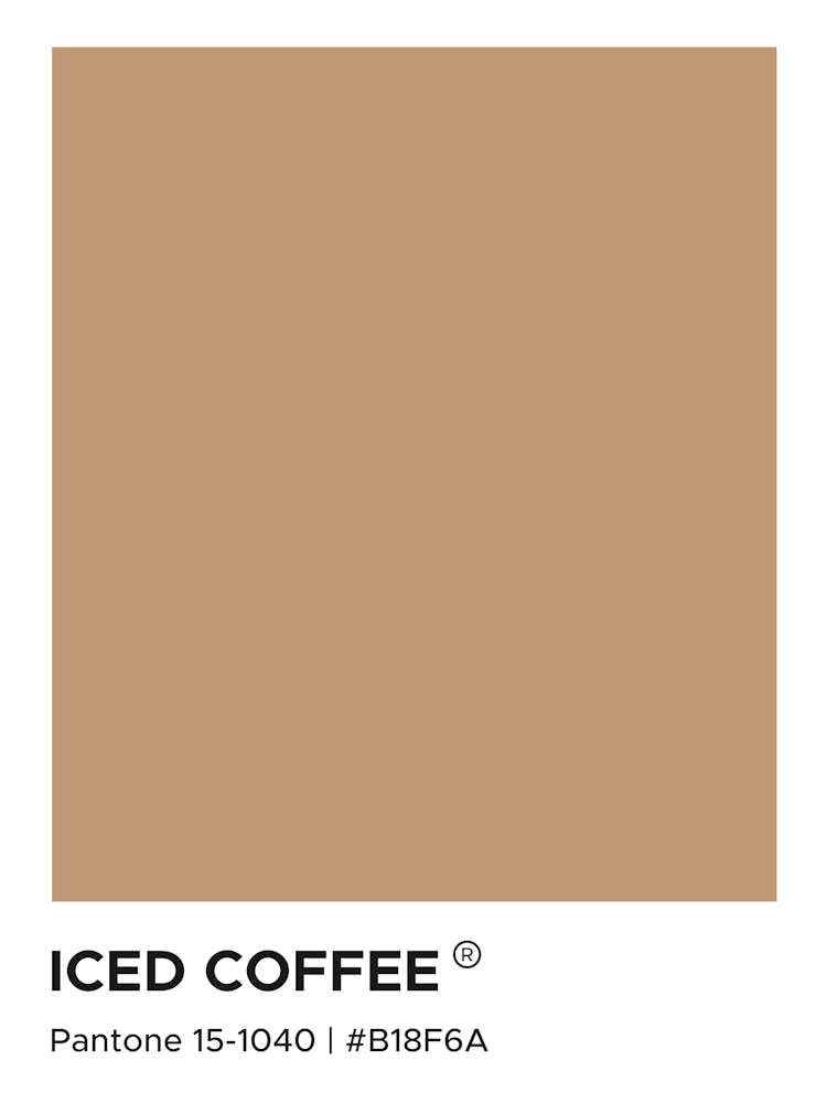 Iced Coffee Pantone, cool, coffee, iced coffee, kitchen, decor, cute, colorful, minimal, modern, pantone, mood, vibes