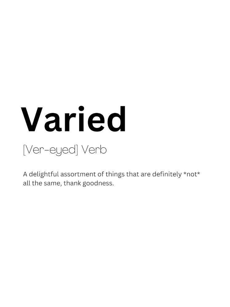 Varied Definition Meaning