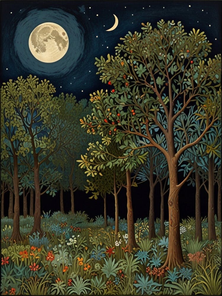 William Morris Moonlight Forest 25