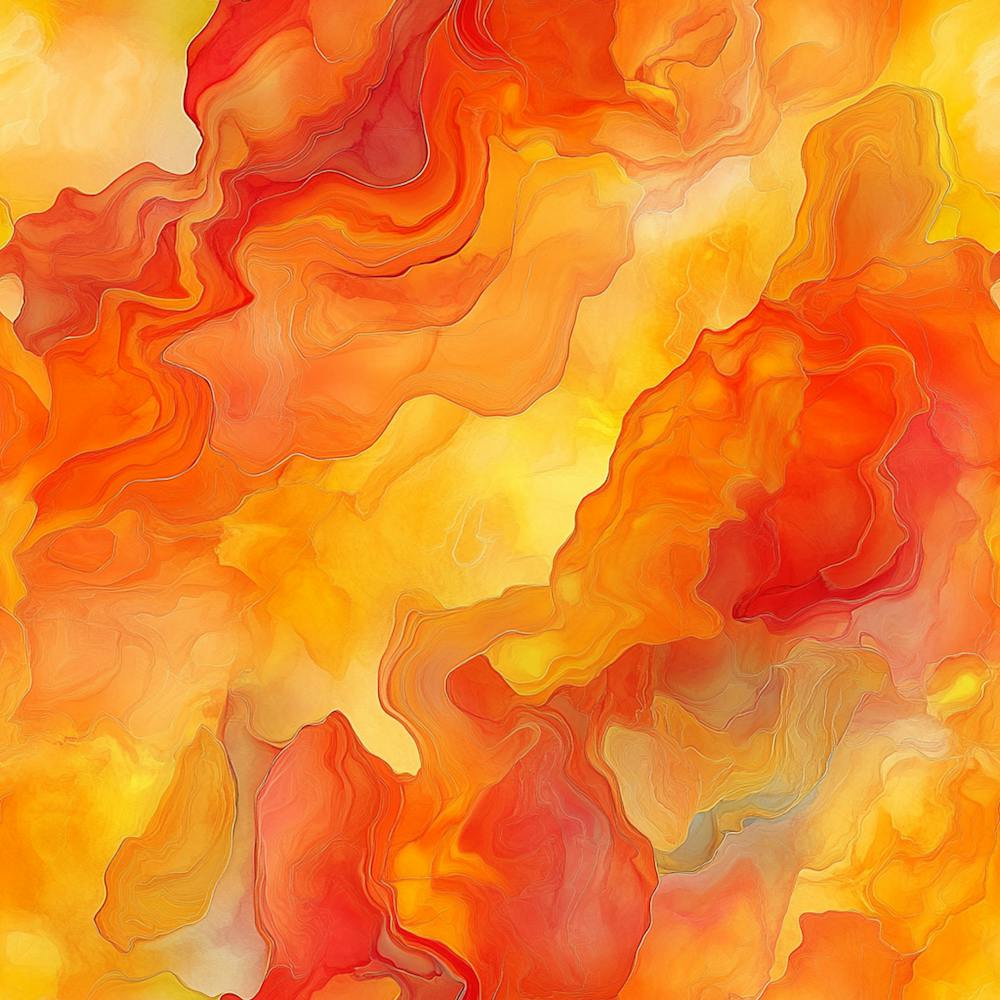 Flowing Orange Fall Alcohol Ink 8